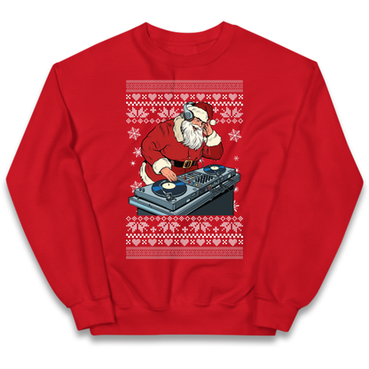 DJ Santa Christmas Kids Jumper