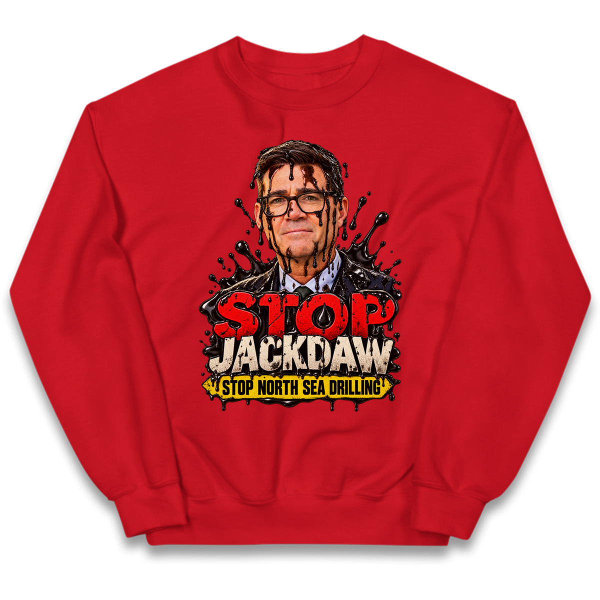 Stop Jackdaw Stop North Sea Drilling Andy Burnham Kids Jumper