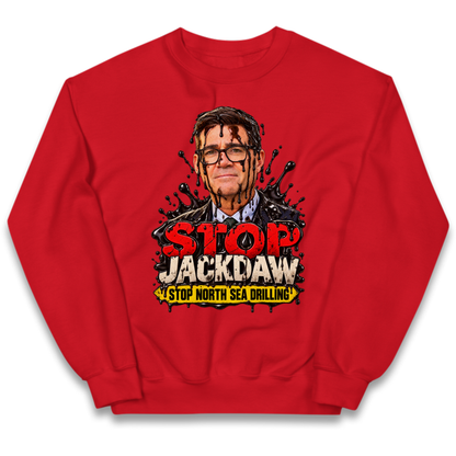 Stop Jackdaw Stop North Sea Drilling Andy Burnham Kids Jumper