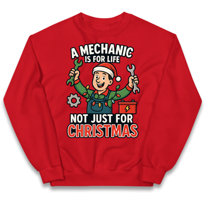 A Mechanic Is For Life Not Just For Christmas Kids Jumper