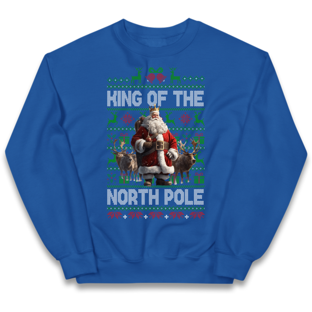 King Santa Christmas Kids Jumper