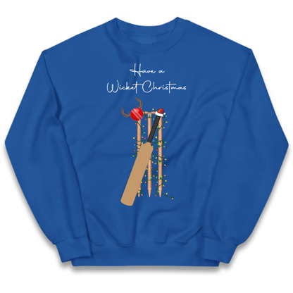 Cricket Bat Graphic Christmas Kids Jumper