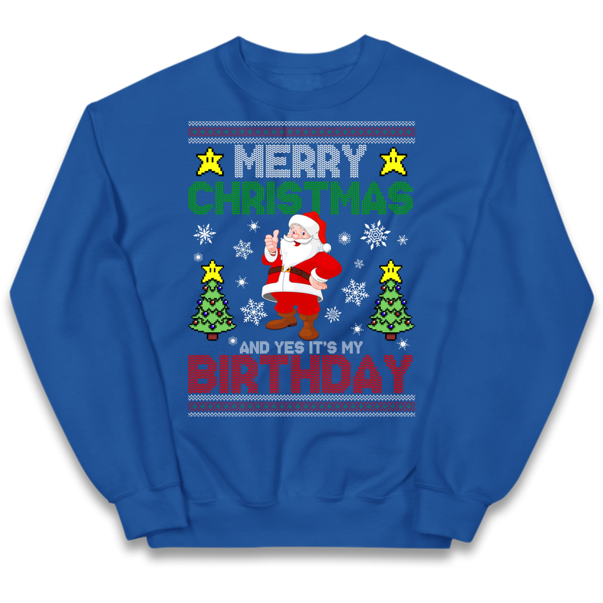 Santa birthday design Kids Jumper