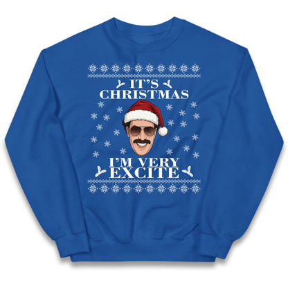 I Very Excite Christmas Kids Jumper