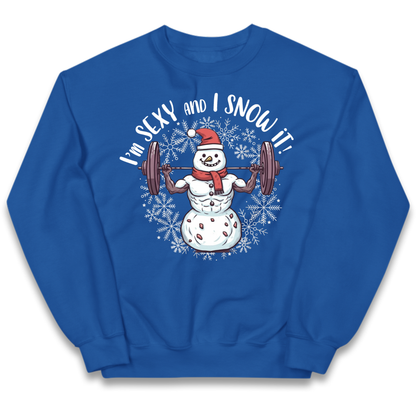 Gym Snowman Graphic Christmas Kids Jumper