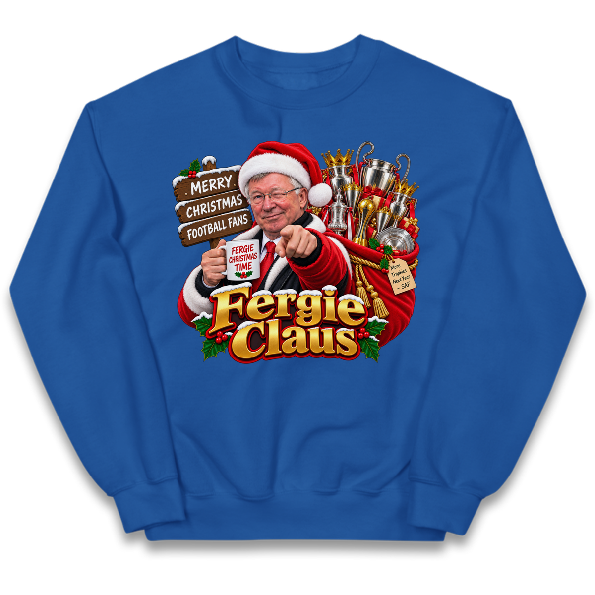 Man United Christmas Kids Jumper