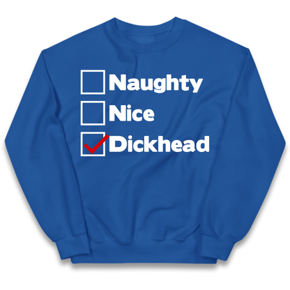 Naughty List Slogan Kids Jumper