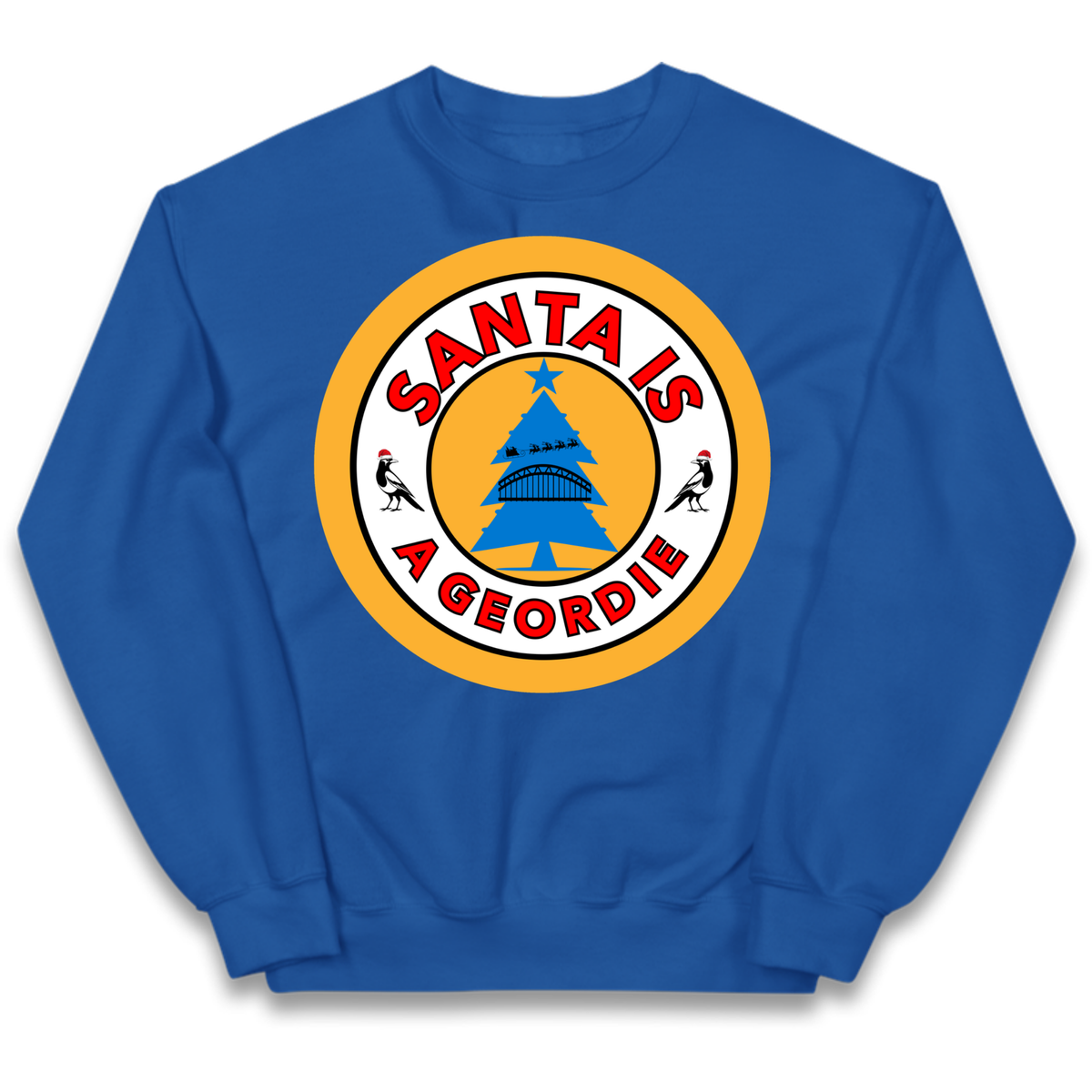 Geordie Santa  Christmas Kids Jumper