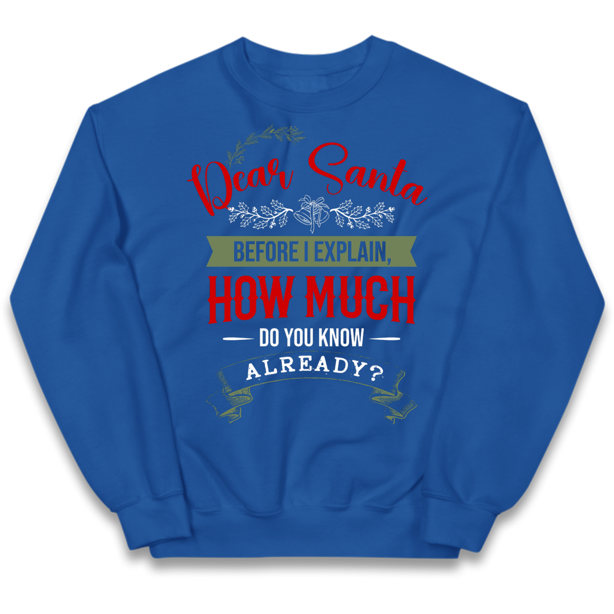 naughty christmas outfit Kids Jumper