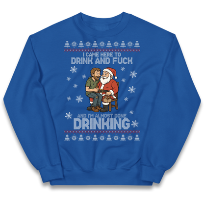 Rude Santa Graphic Kids Jumper