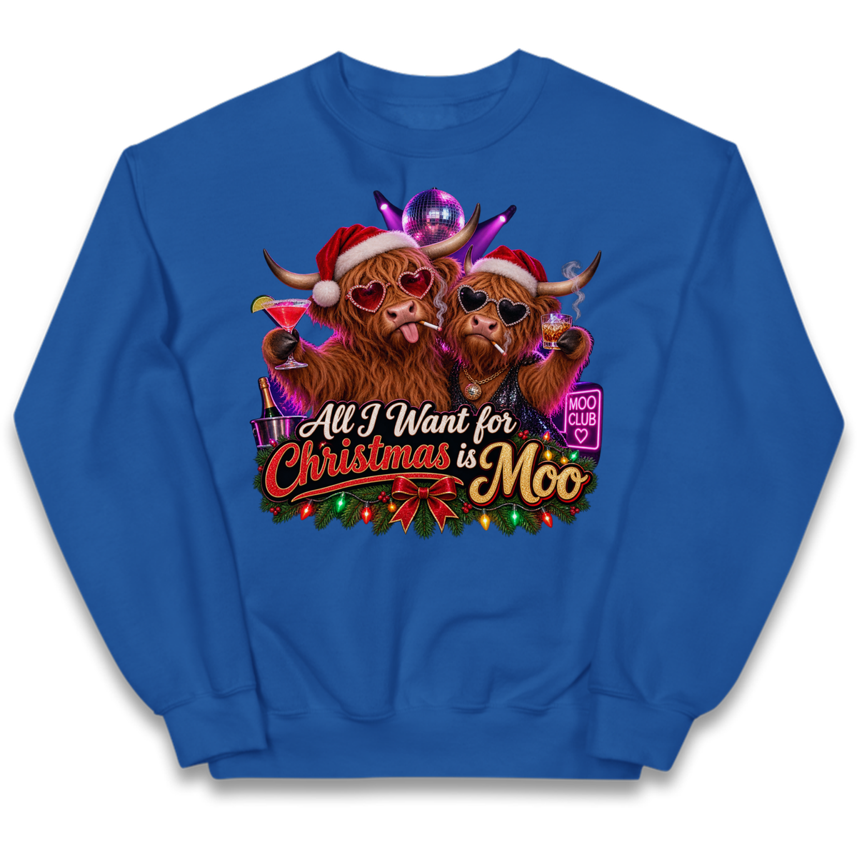 Highland Cow Christmas Kids Jumper