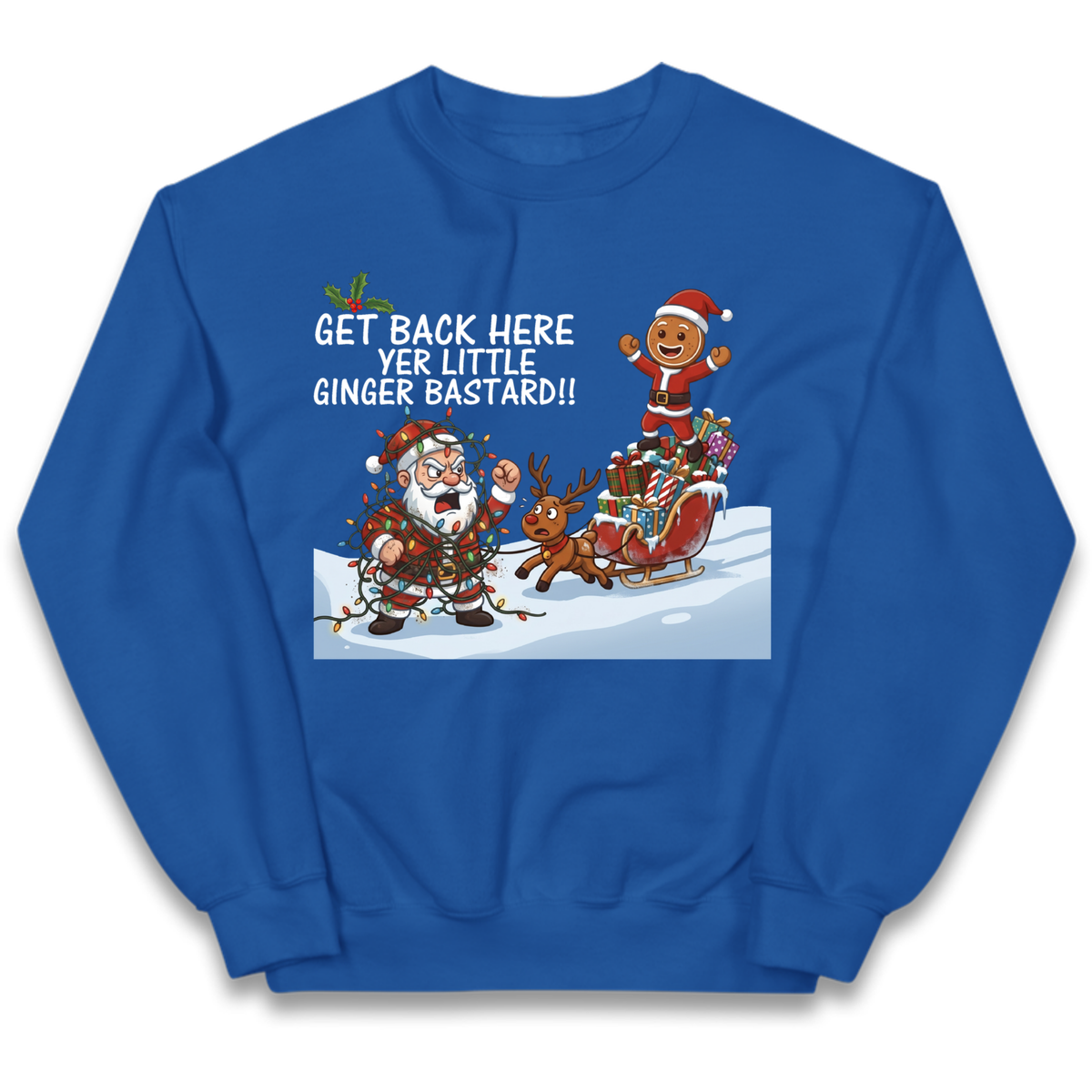 santa joke graphic Kids Jumper