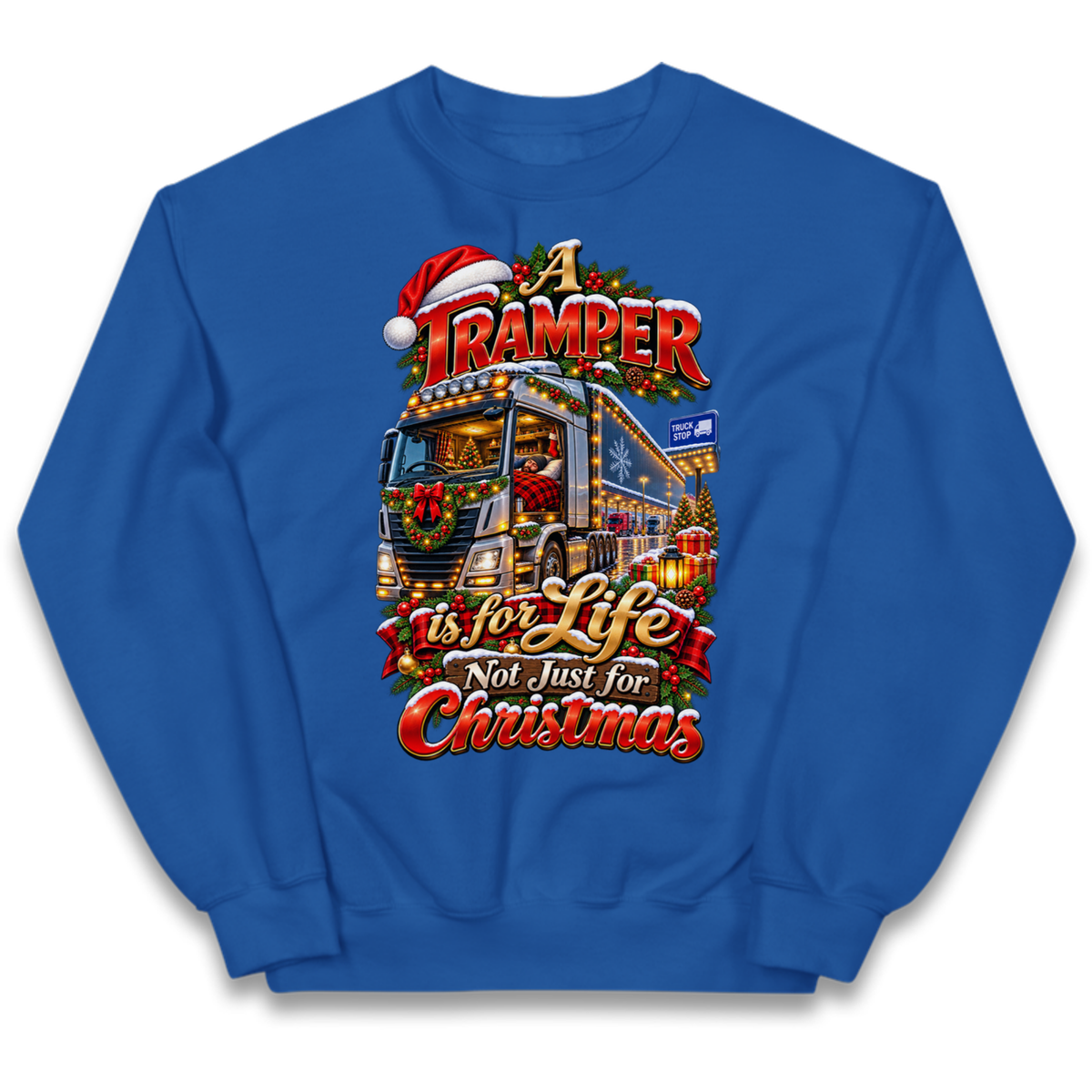 Trucker Christmas Kids Jumper