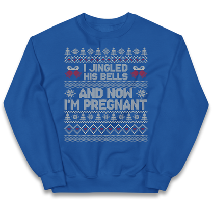 Pregnant At Christmas Kids Jumper