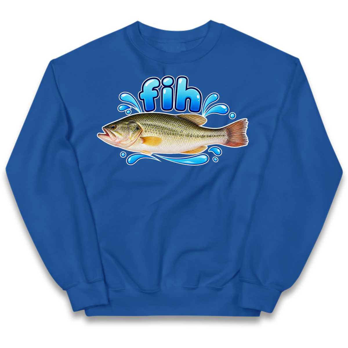 Fih Funny Bass Fish Kids Jumper
