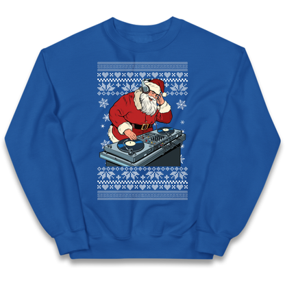 DJ Santa Christmas Kids Jumper