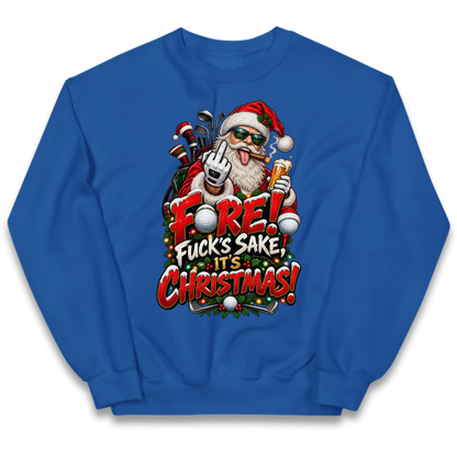 Rude Golf Christmas Kids Jumper
