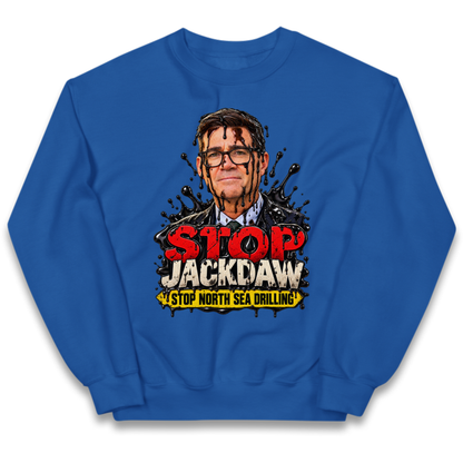 Stop Jackdaw Stop North Sea Drilling Andy Burnham Kids Jumper