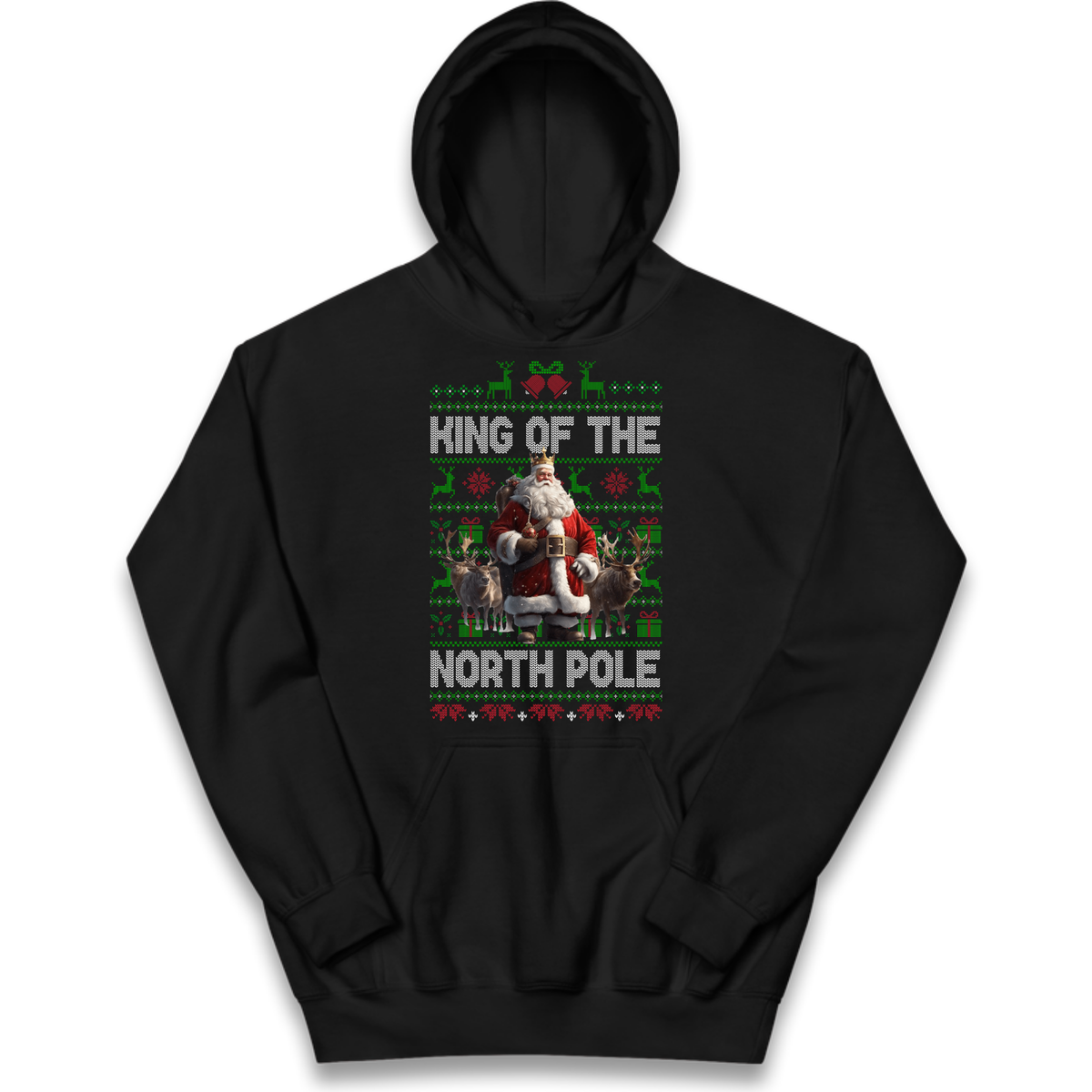 King Santa Christmas Kids Hoodie