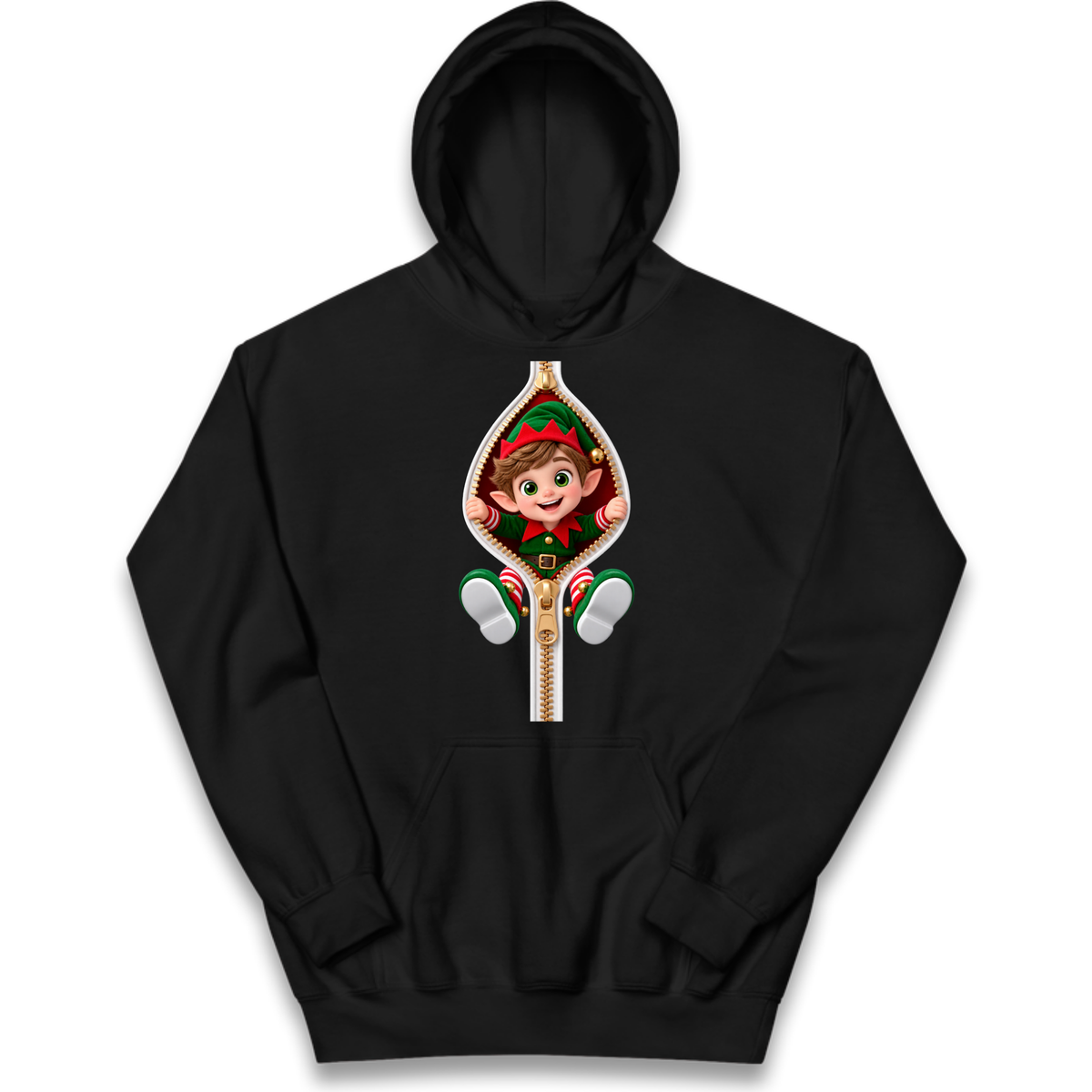 Elf Christmas Jumper Kids Hoodie