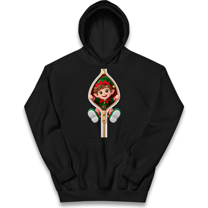 Elf Christmas Jumper Kids Hoodie