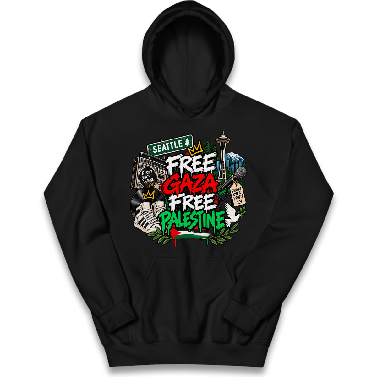Macklemore Ed Sheeran Tour Palestine Kids Hoodie