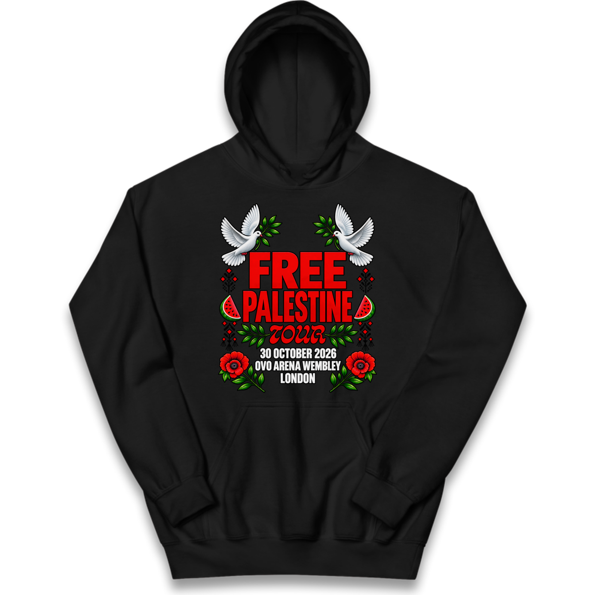 Macklemore and Friends Free Palestine Tour London 2026 Kids Hoodie