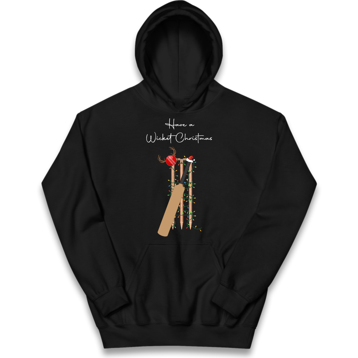 Cricket Bat Graphic Christmas Kids Hoodie
