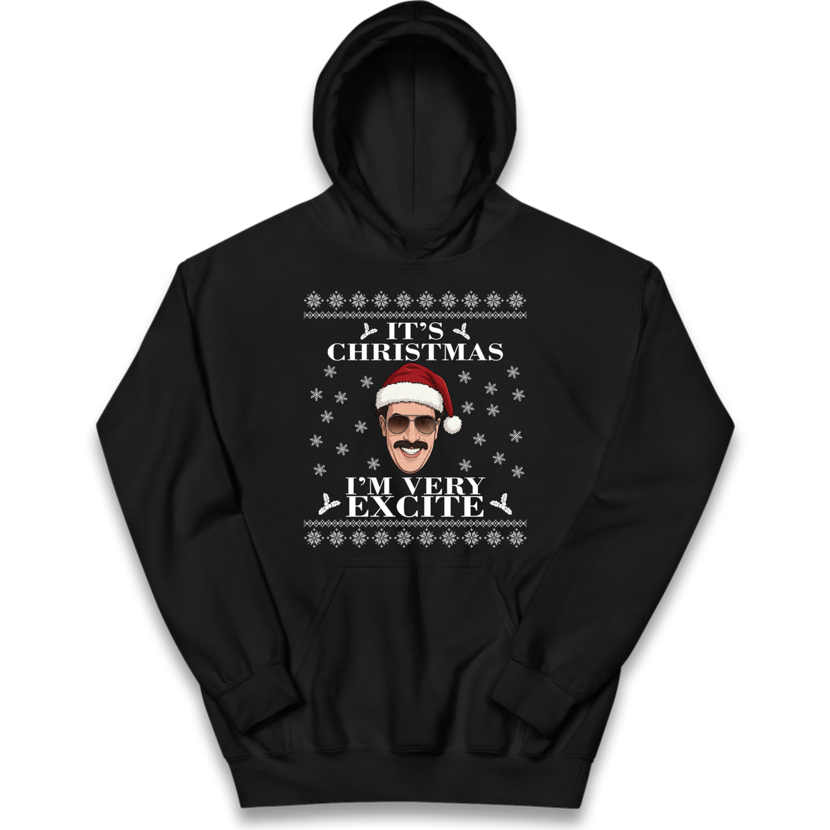 I Very Excite Christmas Kids Hoodie