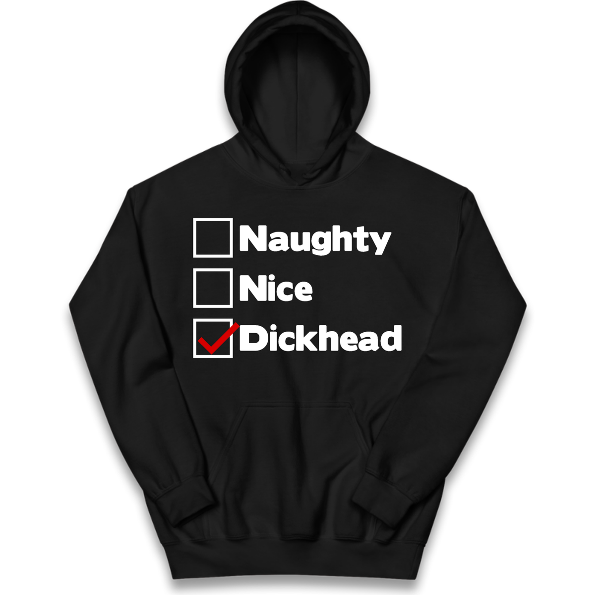 Naughty List Slogan Kids Hoodie