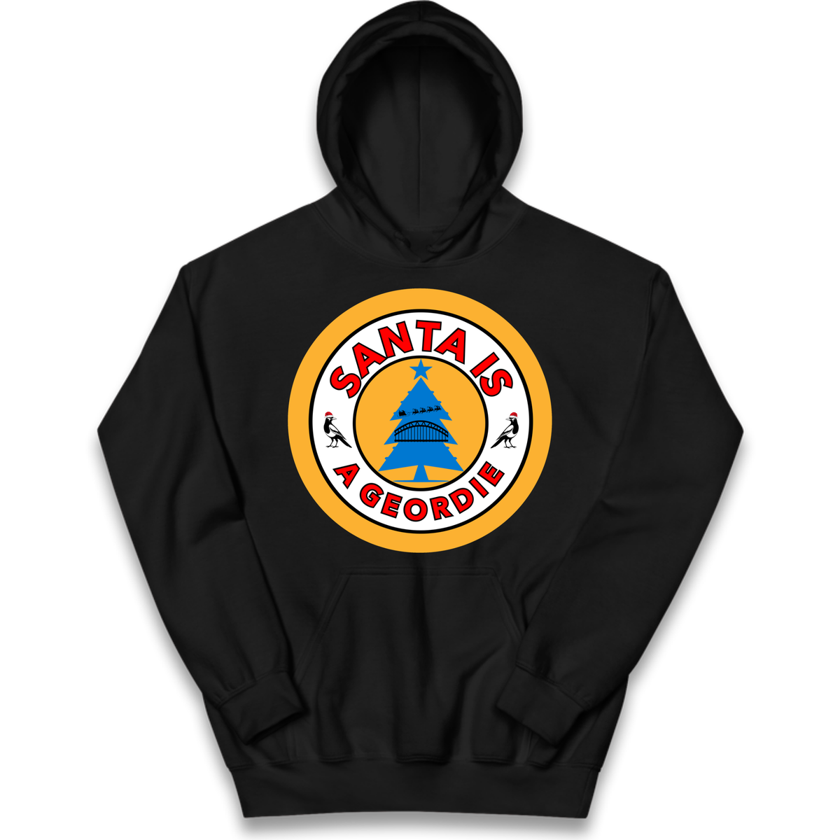 Geordie Santa  Christmas Kids Hoodie