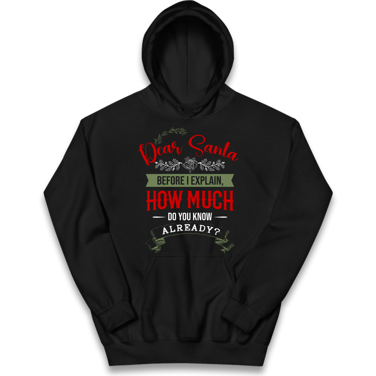 naughty christmas outfit Kids Hoodie