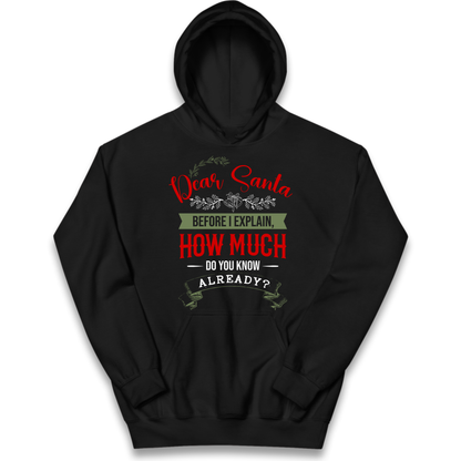 naughty christmas outfit Kids Hoodie