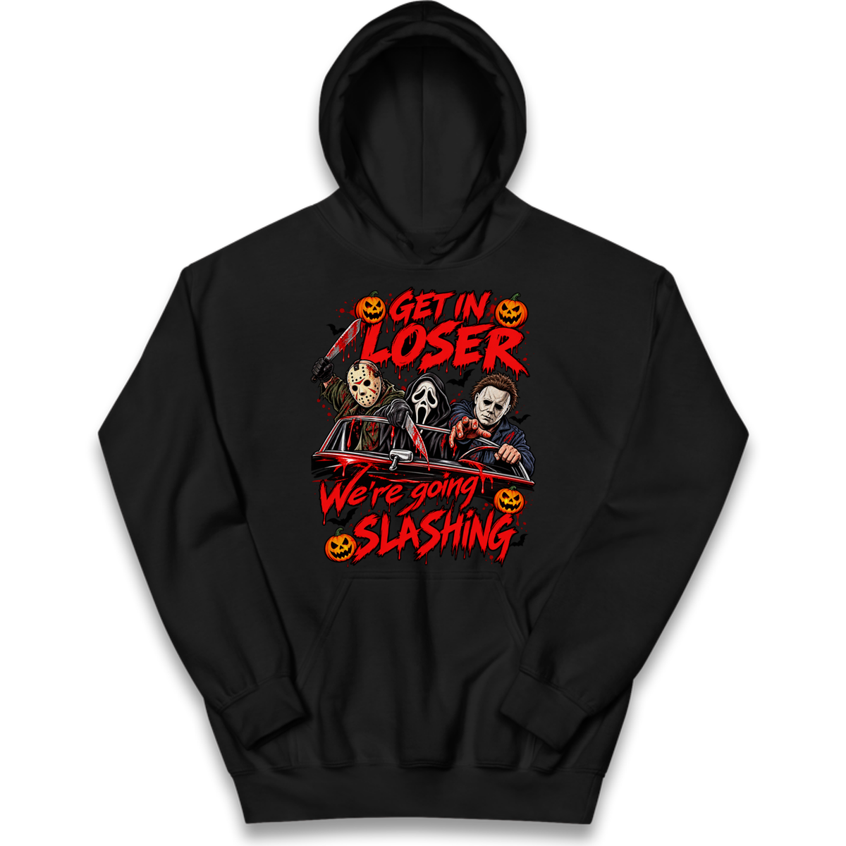 Retro Horror Movie Halloween Slasher Villains Kids Hoodie