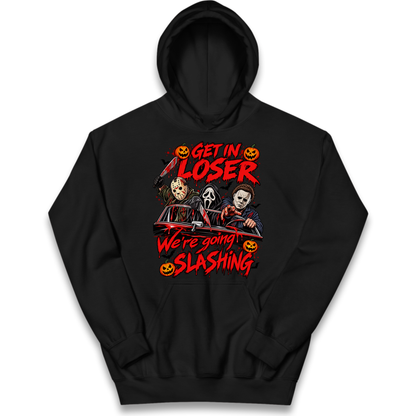 Retro Horror Movie Halloween Slasher Villains Kids Hoodie