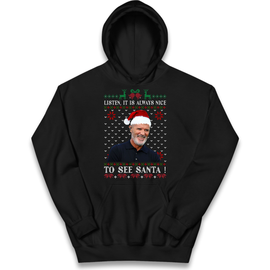 Roy Keane Christmas Kids Hoodie