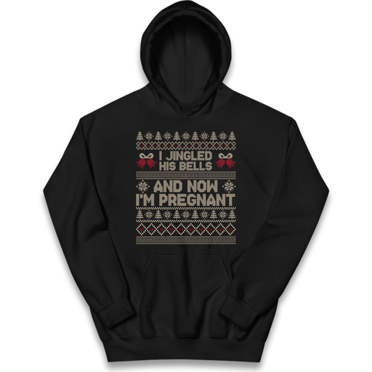 Pregnant At Christmas Kids Hoodie