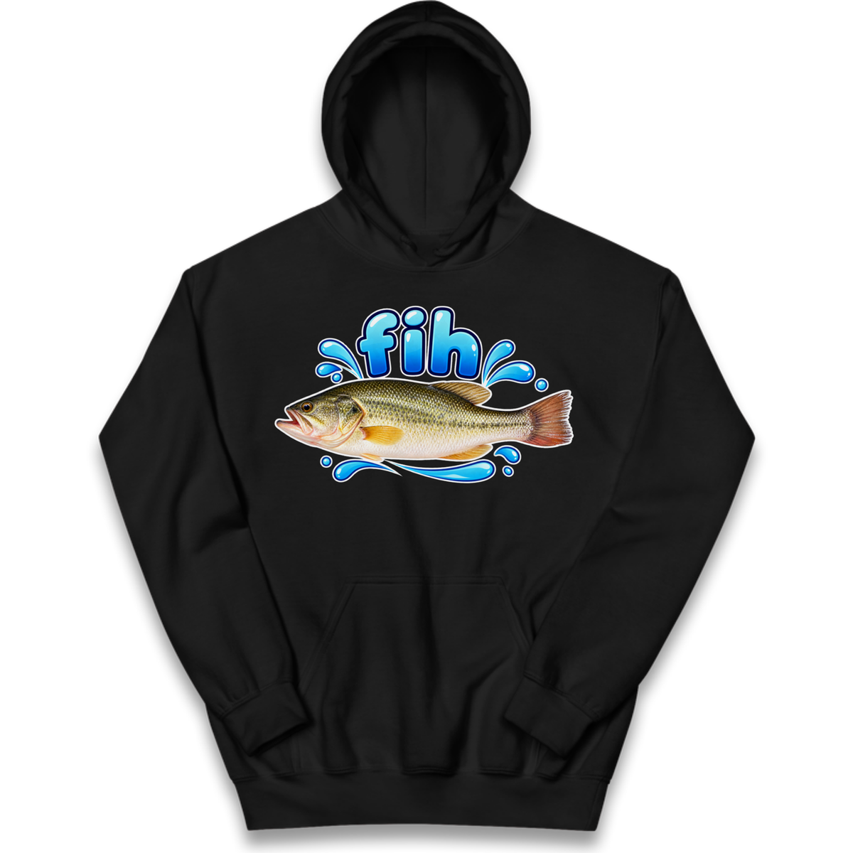 Fih Funny Bass Fish Kids Hoodie
