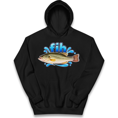 Fih Funny Bass Fish Kids Hoodie