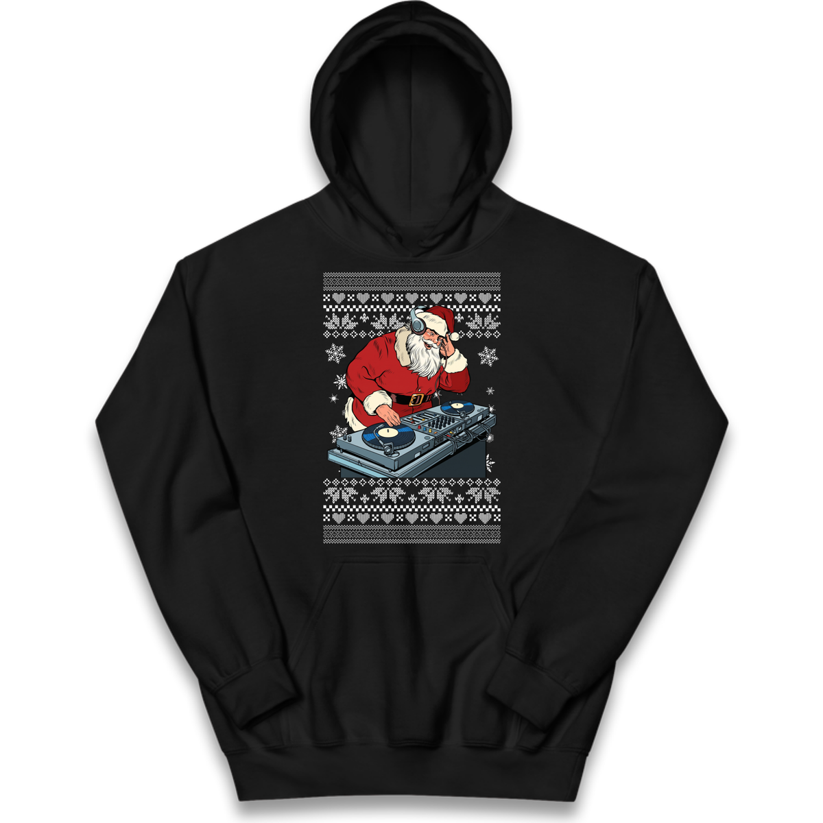 DJ Santa Christmas Kids Hoodie