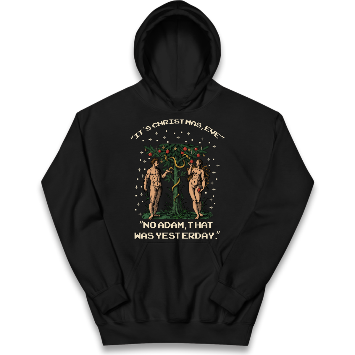 Adam & Eve Christmas Jumper Kids Hoodie
