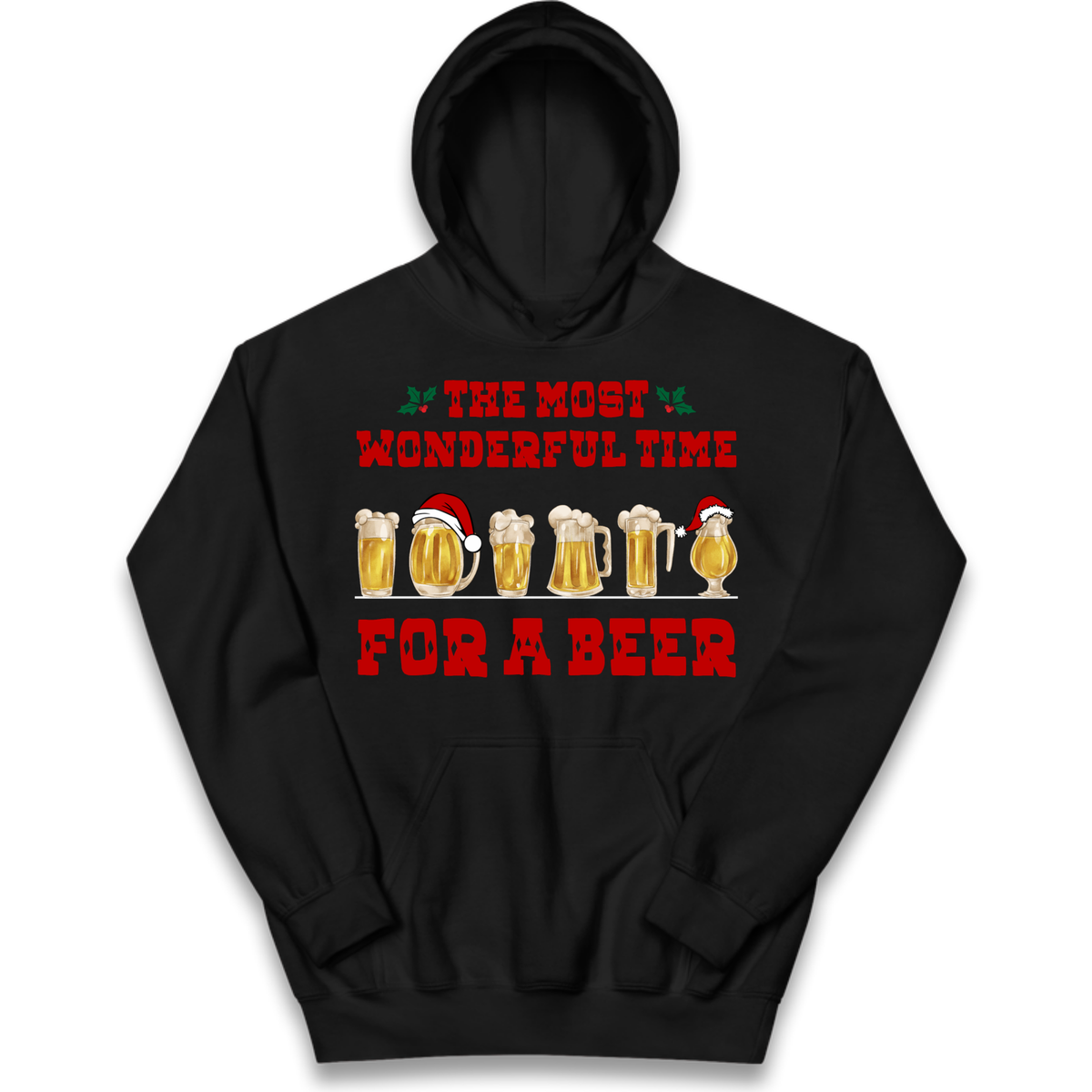 Festive Pint Graphic Kids Hoodie