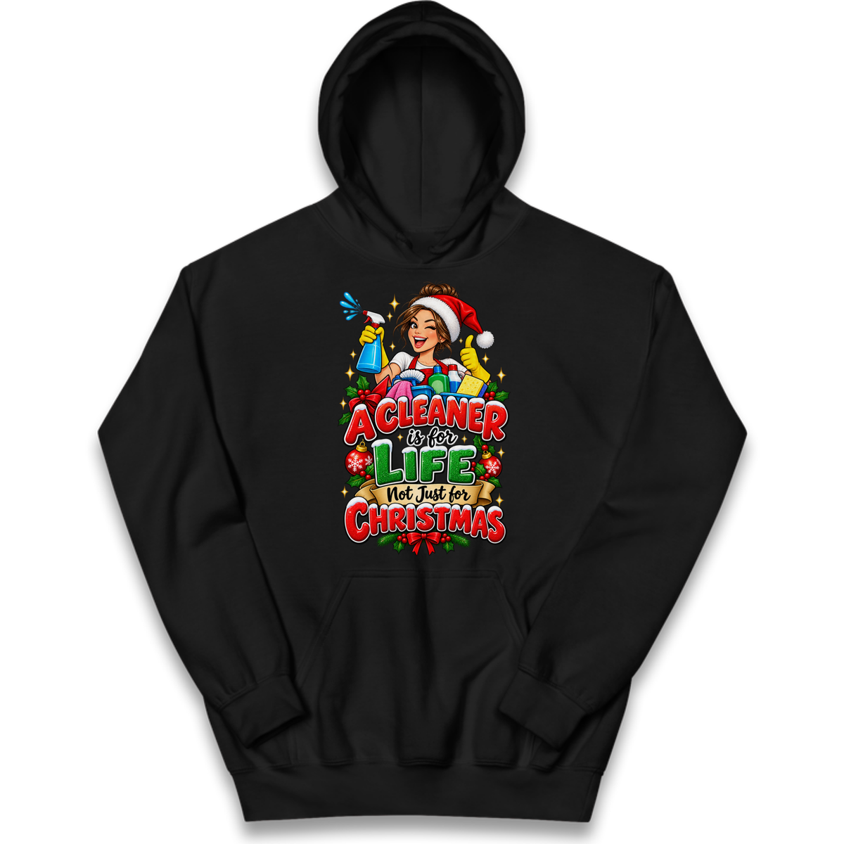 Cleaner Christmas Kids Hoodie