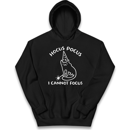 Hocus Pocus I Cannot Focus Kids Hoodie