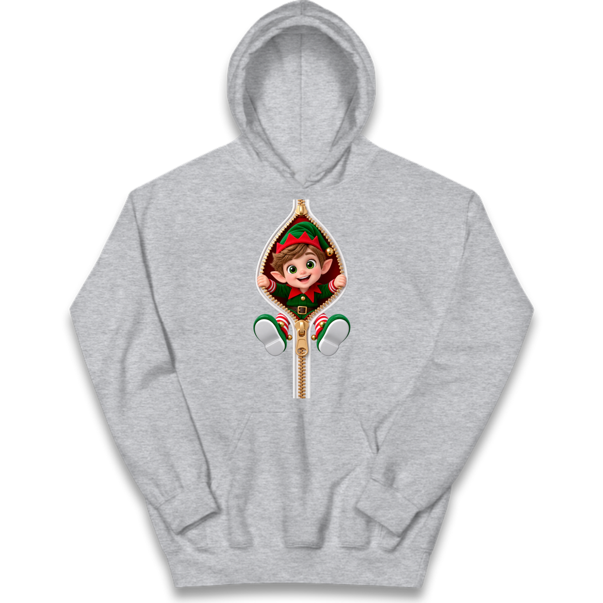Elf Christmas Jumper Kids Hoodie