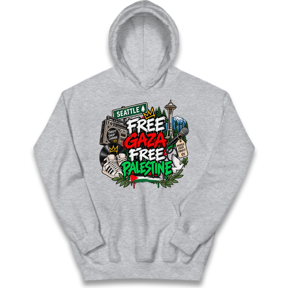 Macklemore Ed Sheeran Tour Palestine Kids Hoodie