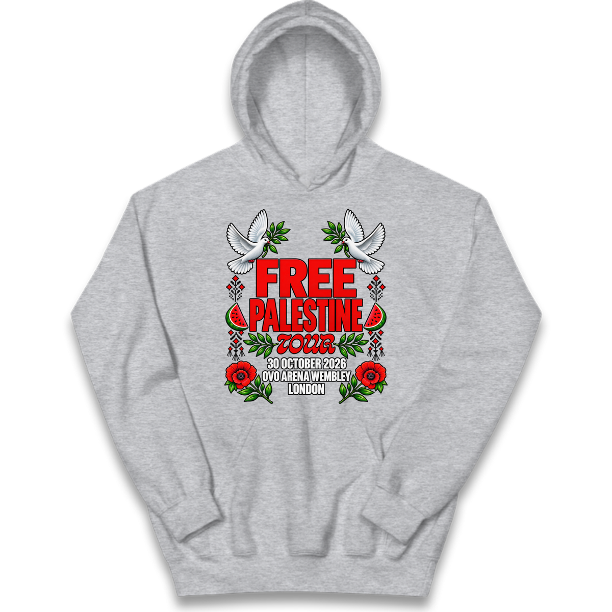 Macklemore and Friends Free Palestine Tour London 2026 Kids Hoodie