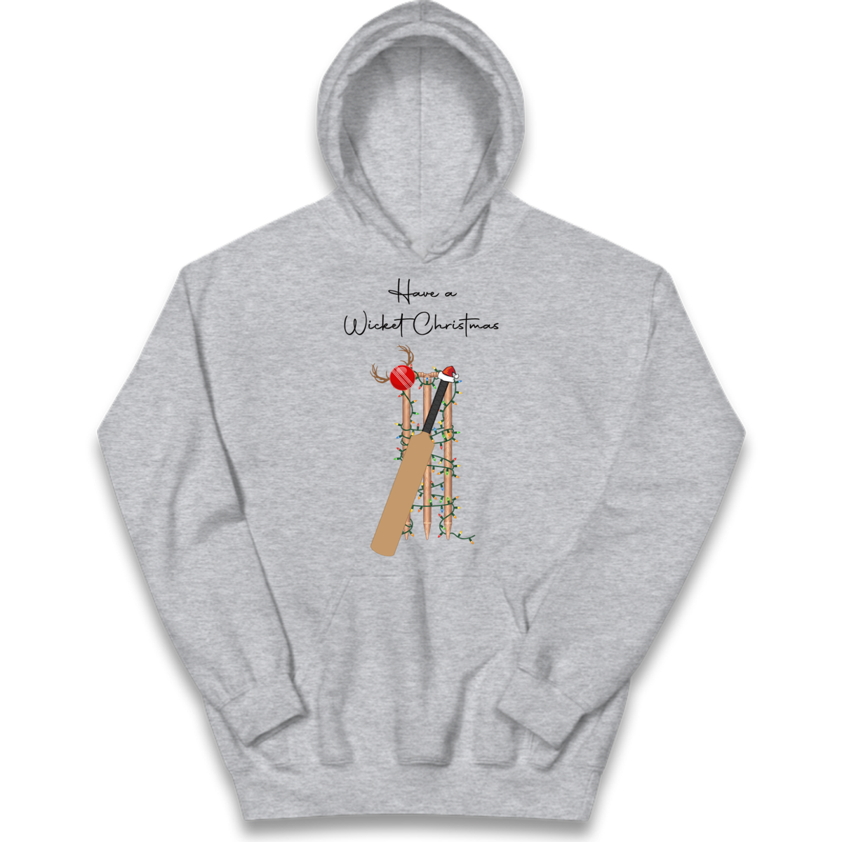 Cricket Bat Graphic Christmas Kids Hoodie