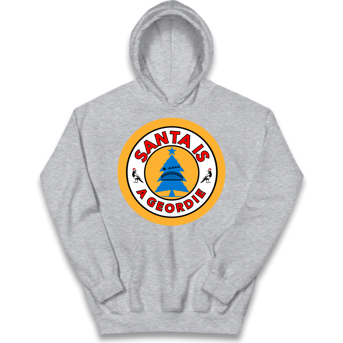 Geordie Santa  Christmas Kids Hoodie