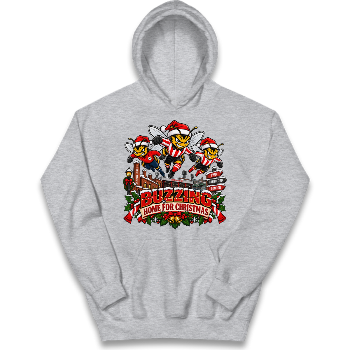 Brentford Football Christmas Kids Hoodie